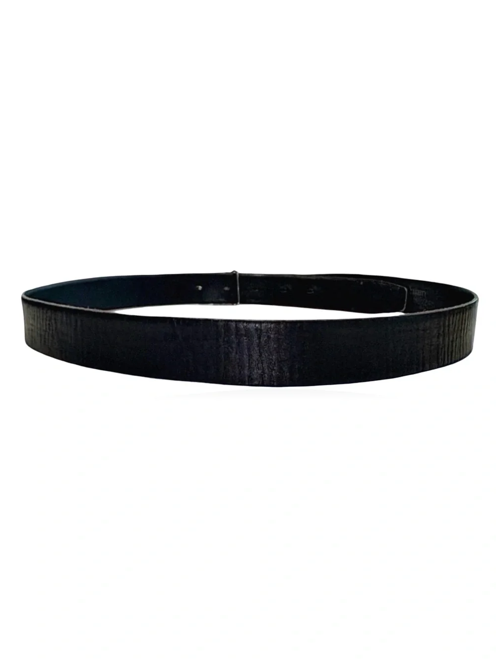 Bijan Men’s Black Leather Belt | Italian Luxury | 44”x1” | Made in Italy